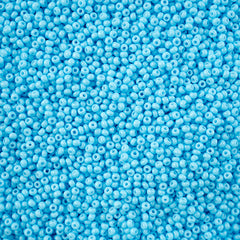 11/0 Preciosa Seed Beads Aqua Chalk Dyed Solgel #43245