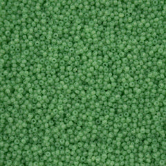 11/0 Preciosa Seed Beads Alabaster Dark Green Solgel #43273