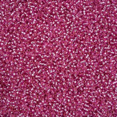 11/0 Preciosa Seed Beads Silver Lined Bubble Gum Pink