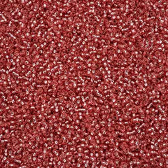 11/0 Preciosa Seed Beads Silver Lined Dark Pink