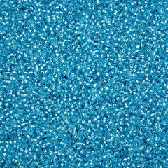 11/0 Preciosa Seed Beads Silver Lined Aqua Solgel