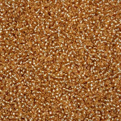 11/0 Preciosa Seed Beads Silver Lined Light Brown Solgel