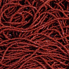 13/0 Charlotte Cut Preciosa (Czech) Bead Opaque Opaque Brown Strung