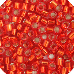 Delica 11/0 RD #0043 Red/Orange Silver Lined 5.2g Vial