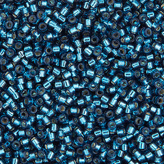 Delica 11/0 RD #0608 Blue Zircon Silver Lined-Dyed 5.2g Vial