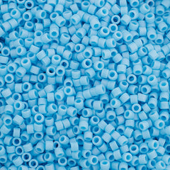 Delica 11/0 RD #0879 Turquoise Blue AB Matte 5.2g Vial