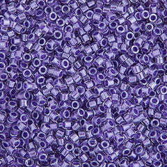 Delica 11/0 RD #0906 Purple Sparkle Crystal Lined 5.2g Vial