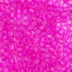 Delica 11/0 RD #1310 Fuchsia Transparent Dyed 5.2g Vial