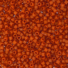 Delica 11/0 RD #2108 Duracoat Opaque Dyed Pumpkin Orange 5.2g Vial