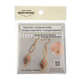 Miyuki Beading Kit – Designer Ear Drops Orange/Turquoise