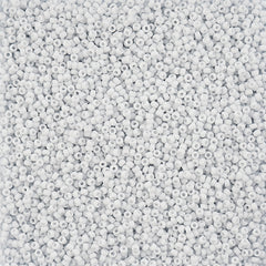 11/0 Miyuki Seed Beads Pale Grey Matte Glazed Luster #2026