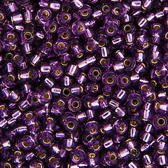 15/0 Miyuki Seed Bead Amethyst Silver Lined #0024