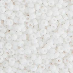 15/0 Miyuki Seed Beads Chalk White Opaque #0402