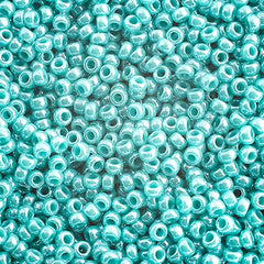 15/0 Miyuki Seed Beads Turquoise Green Opaque Luster #0435