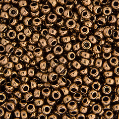 15/0 Miyuki Seed Beads Metallic Bronze Opaque #0457