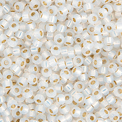 15/0 Miyuki Seed Bead White S/L Opal Dyed Alabaster #0551