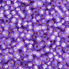 15/0 Miyuki Seed Bead Lilac S/L Opal Dyed Alabaster #0574