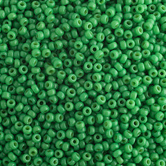 15/0 Miyuki Seed Beads Spring Green Opaque Duracoat #4476