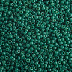15/0 Miyuki Seed Beads Spanish Palms Green Opaque Duracoat #4477