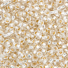 15/0 Miyuki Seed Bead Crystal Silver Lined #0001