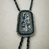 Silas - Abalone & Leather Bolo