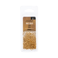 18kt Gold Plated Jump Ring 4x0.5mm 24 gauge, 250pcs