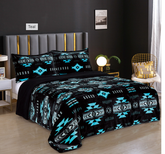 Neon Collection Cloud Reversible Queen Blanket Black-Neon
