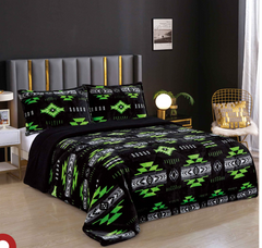 Neon Collection Cloud Reversible Queen Blanket Black-Neon