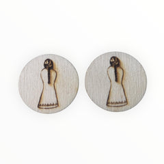 29mm Wood Burned Cabs Red Dress