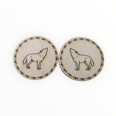 29mm Wood Burned Cabs Wolf