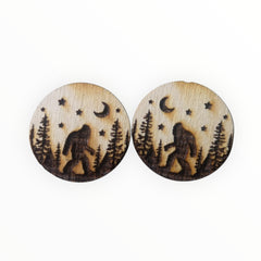 29mm Wood Burned Cabs Sasquatch