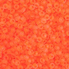 10/0 Preciosa Seed Beads #43107 Transparent Neon Orange