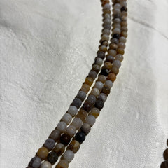 Frosted Bamboo Leaf agate 8mm