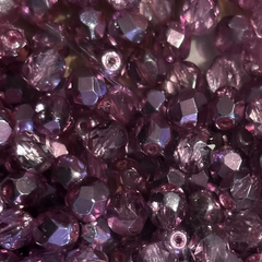 lilac Metallic Ice 6MM Crystal Fire Polished Czech Bead, Approx. 100 Beads (