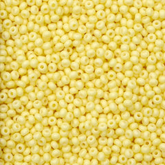 10/0 Preciosa Seed Beads Solgel Chalk Lemon Yellow