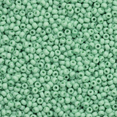 10/0 Preciosa Seed Beads Solgel Chalk Green 2