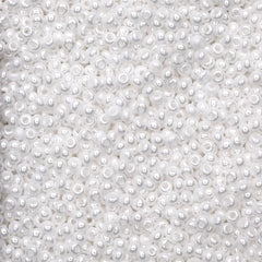 10/0 Preciosa Seed Beads Opaque White Luster