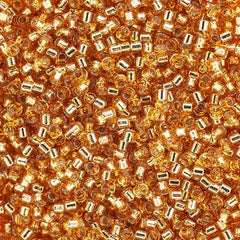 Delica 11/0 RD #0042 Gold Silver Lined 5.2g Vial