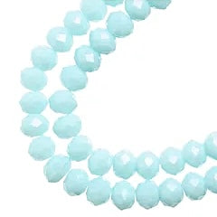Crystal Lane Rondelle 2 Strand 7in (apx78pcs) 4x6mm Opaque Light Blue