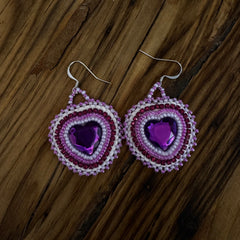 Nora Labillois Earrings Light Purple Heart