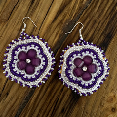 Nora Labillois - Earrings Purple Petals