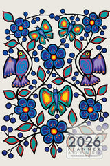White Floral Garden – 2026 Weekly Planner by Jim Oskineegish (Ojibway Artist)