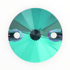 12mm Emerald Round AAAAA Glass Crystal, Sew On Gems, Sold in Pairs