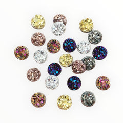 8mm Faux Druzy Round – Resin Gem (Glue-On)