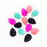 13x18mm Faux Druzy Textured Teardrop – Resin Gem (Glue-On)