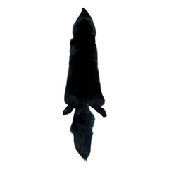 Authentic Dyed Black Fox Fur Pelt/Skin