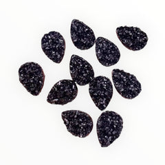 13x18mm Faux Druzy Textured Teardrop – Resin Gem (Glue-On)