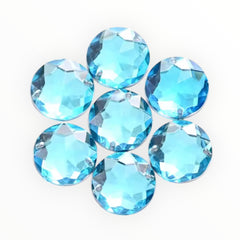 14mm Glitter Acrylic Sew-On Rhinestones – Round Chamfered Edge