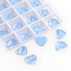 14x16mm Mocha Strass Fancy Glass Heart Crystal