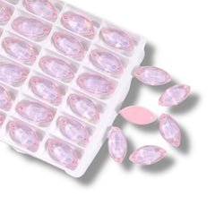 15×32mm Fancy Glass Horseye Crystals – Sew On (Sold in Pairs)